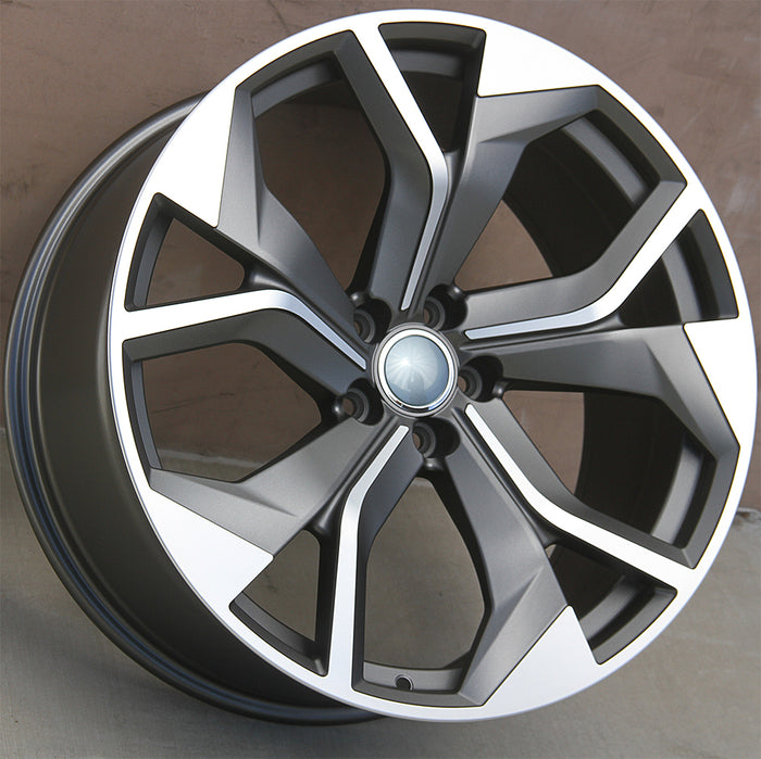 Audi Wheels 5673 22x10 5x112 Gunmetal Machined fit SQ5 Q7 Q8 SQ7 SQ8