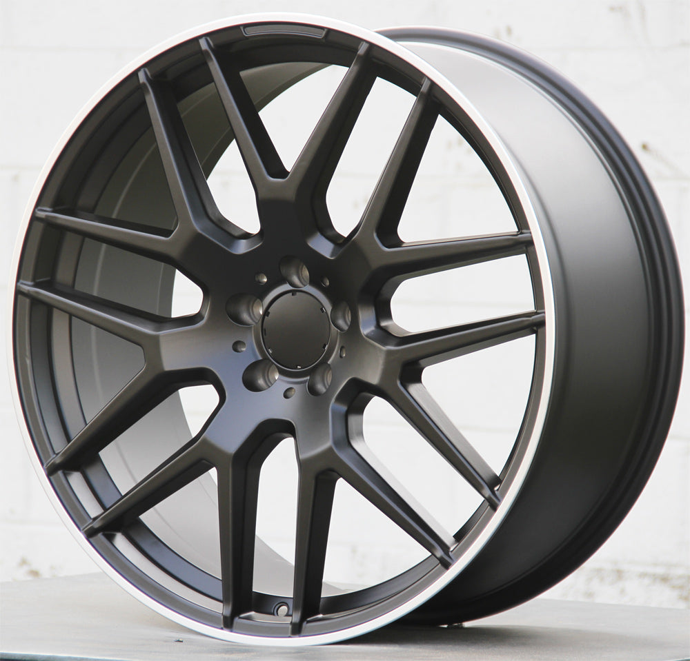 Mercedes Benz Wheels 7132 21x10/21x11 5x112 Matte Black Machined fit G ...