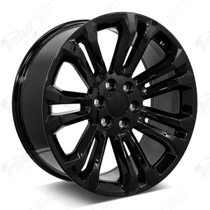 Chevy Wheels RP08 26x10 6x139.7 Gloss Black fit Silverado Tahoe Suburban