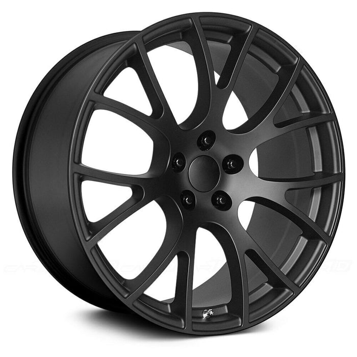 Chrysler Wheels V1180 22x9.5/22x11 5x115 Matte Black fit 300 300C Hellcat Style