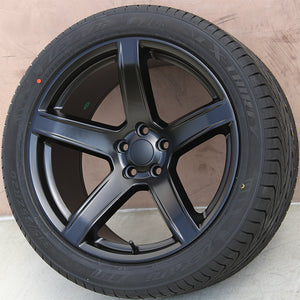 Chrysler Wheels V1185 20x9.5/20x10.5 5x115 Matte Black fit 300 300C Hellcat Style