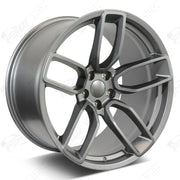 Chrysler Wheels V1189 20x9.5/20x11 5x115 Matte Gunmetal fit 300 300C Hellcat Style