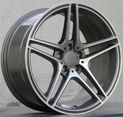 Mercedes Benz Wheels 462 18x8.5/18x9.5 5x112 Gunmetal Machined fit C E CL CLK SLK S Class 300 350 450 550