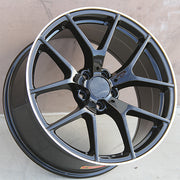 Mercedes Benz Wheels 1328 18x8.5/18x9.5 5x112 Black Machined fit C E CL CLK SLK S Class 300 350 450 550