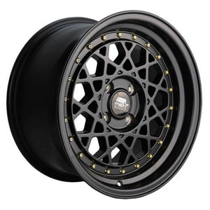 MST Wheels Fiori Matte Black Gold Rivets