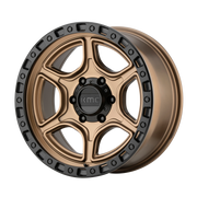 KMC Wheels KM539 Portal Satin Bronze Satin Black Lip