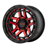 KMC Wheels KM540 Recon Gloss Black Machined With Red Tint