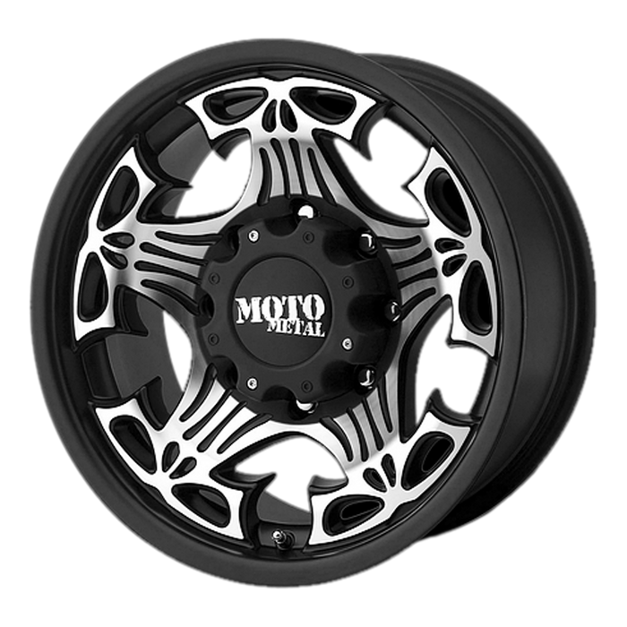 Moto Metal Wheels MO909 Skull Gloss Black With Machined Face