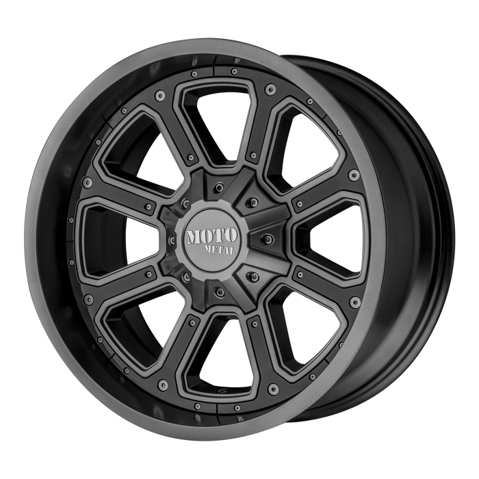 Moto Metal Wheels MO984 Shift Matte Gray Gloss Black Inserts