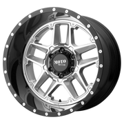 Moto Metal Wheels MO987 Sentry Gloss Silver Center Gloss Black Lip