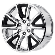 OE Creations Wheels PR168 Chrome With Matte Black Accents