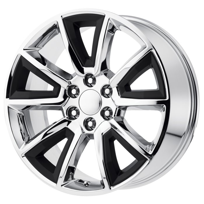 OE Creations Wheels PR168 Chrome With Matte Black Accents