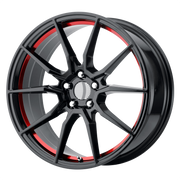 OE Creations Wheels PR193 Gloss Black Red Machined