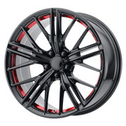 OE Creations Wheels PR194 Gloss Black Red Machined