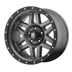 XD Wheels XD128 Machete Matte Gray Black Ring