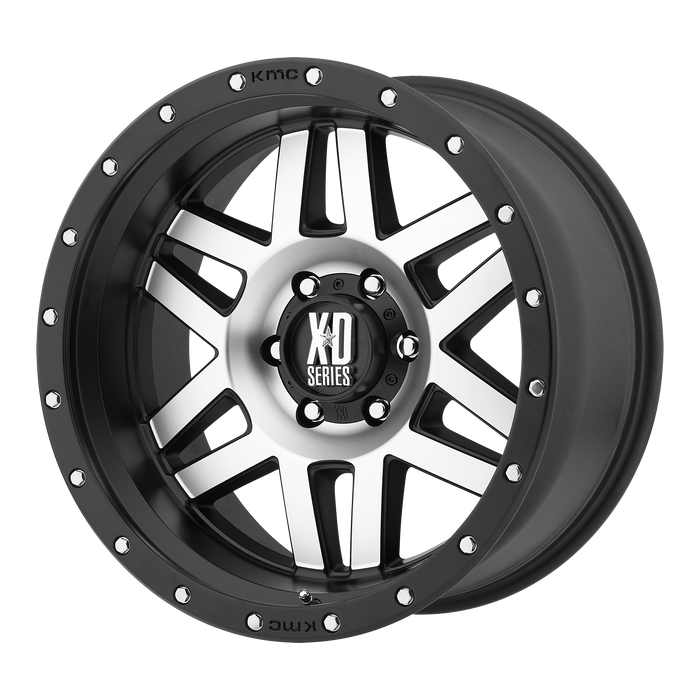 XD Wheels XD128 Machete Machined Face Black Ring