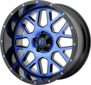 XD Wheels XD820 Grenade Satin Black Machined Face With Blue Tinted Clear Coat