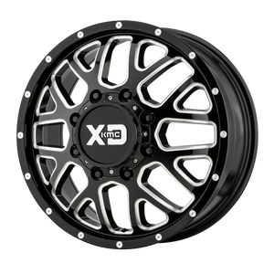 XD Wheels XD843 Grenade Dually Gloss Black Milled - Front