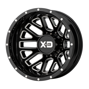 XD Wheels XD843 Grenade Dually Gloss Black Milled - Rear