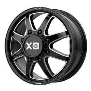 XD Wheels XD845 Pike Dually Gloss Black Milled - Front