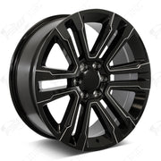 Chevy Wheels RP10 24x10 6x139.7 Black Milled fit Silverado Tahoe Suburban SLT