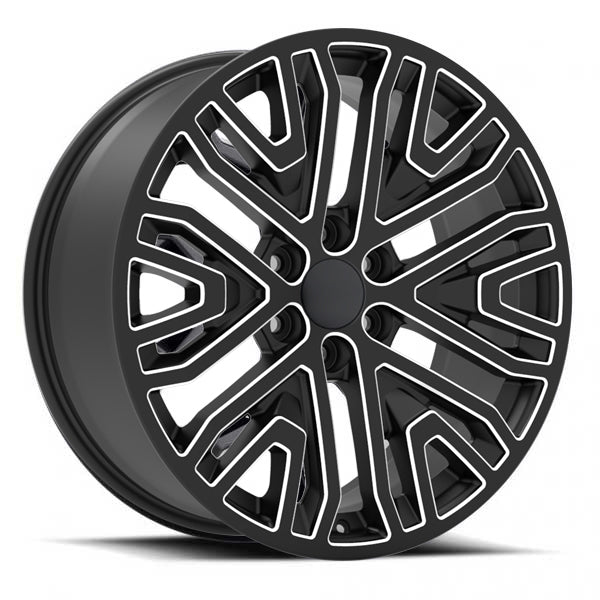 GMC Wheels RP14 22x9 6x139.7 Black Milled fit Sierra 1500 Yukon
