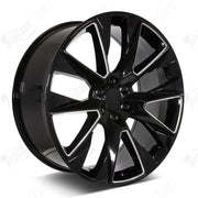 Chevy Wheels RP17 22x9 6x139.7 Black Milled fit Silverado Tahoe Suburban RST