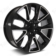 GMC Wheels RP17 22x9 6x139.7 Black Milled fit Sierra 1500 Yukon RST