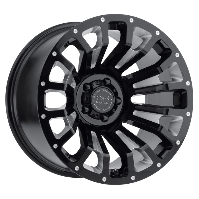 Black Rhino Wheels Pinatubo Gloss Black Milled Inside Window